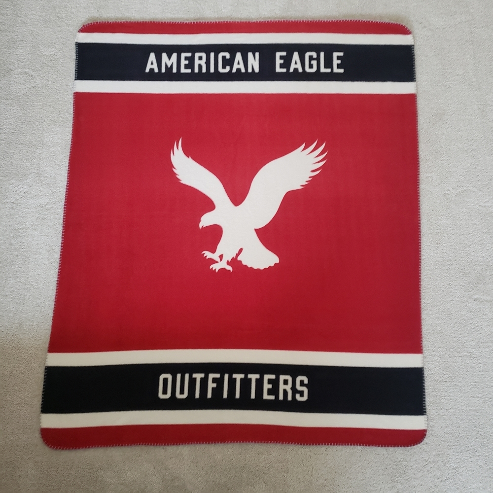 American eagle fleece blanket red white and blue Limited Edition